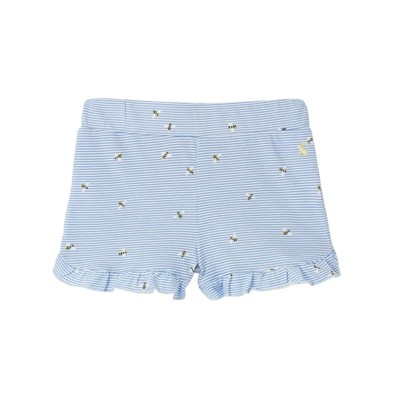 Joules Amara Kids Jersey Shorts - Blue Bee Stripe 